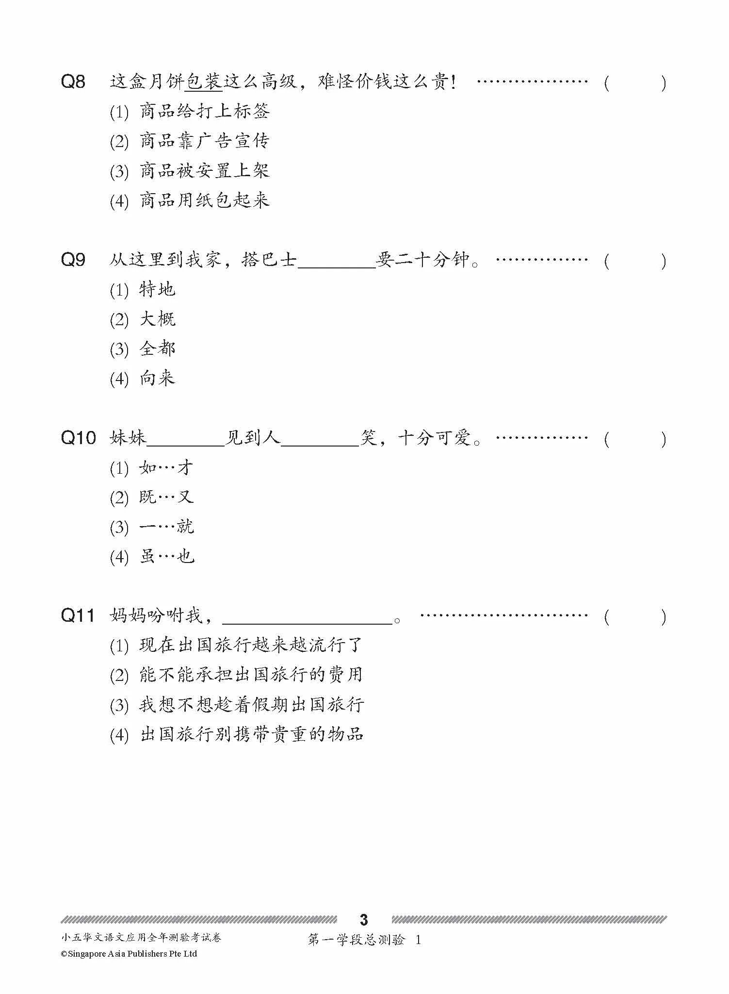 小五华文 语文应用 全年测验考试卷 / Primary 5 Chinese Revision Tests On Language And Usage - Image 4