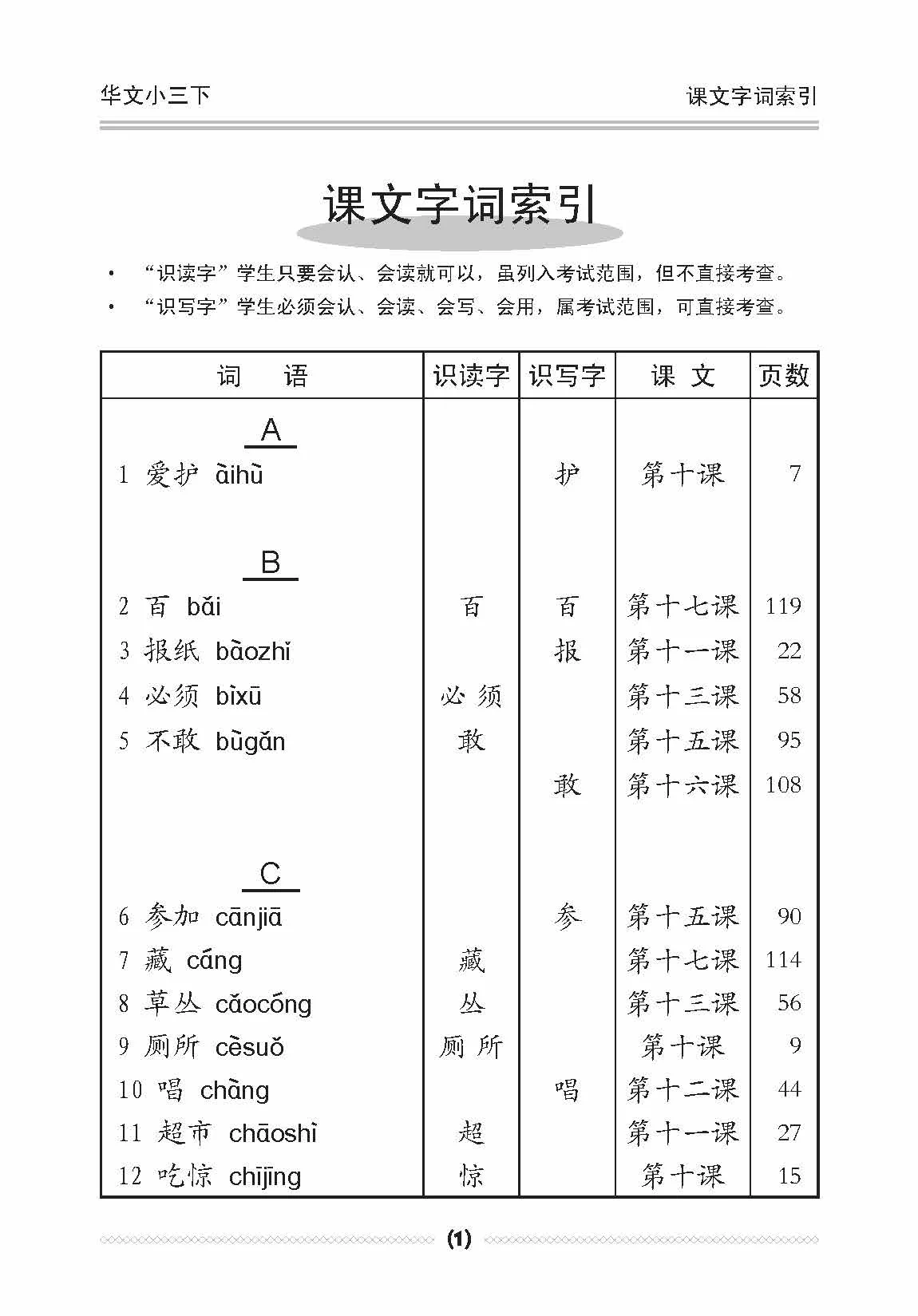 小三华文 课文字词手册 3B / A Handbook of Chinese Vocabulary for Primary 3B - Image 4