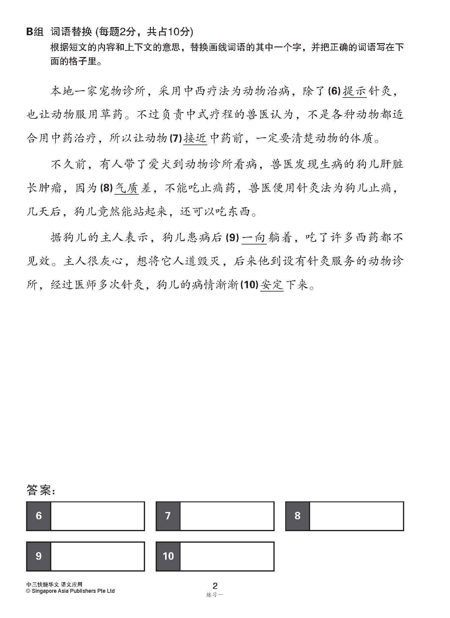 中三G3华文语文应用 (Language And Usage Enrichment Exercises For Secondary 3 [G3 Chinese]) - Image 5