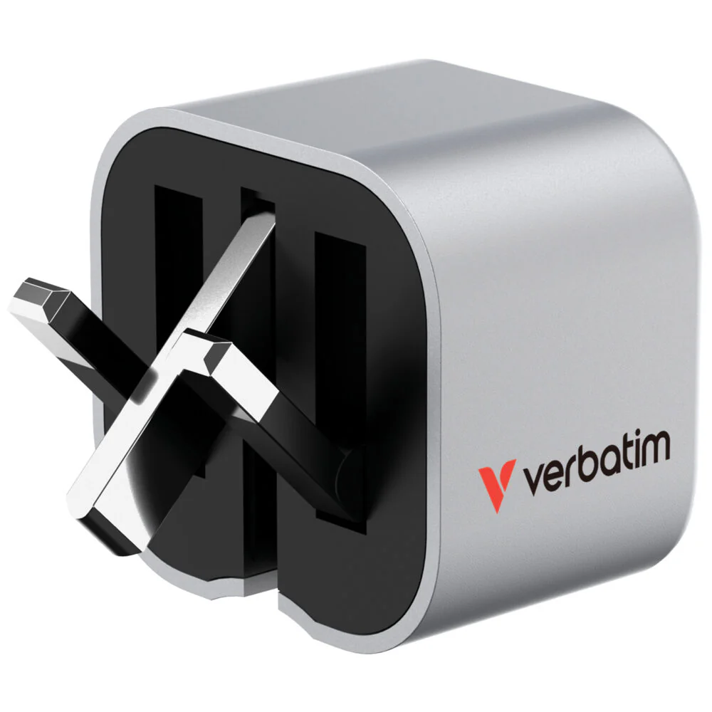 Verbatim 2-Port 35W GaN Charger Foldable UK Plug (GCF35) - Image 4