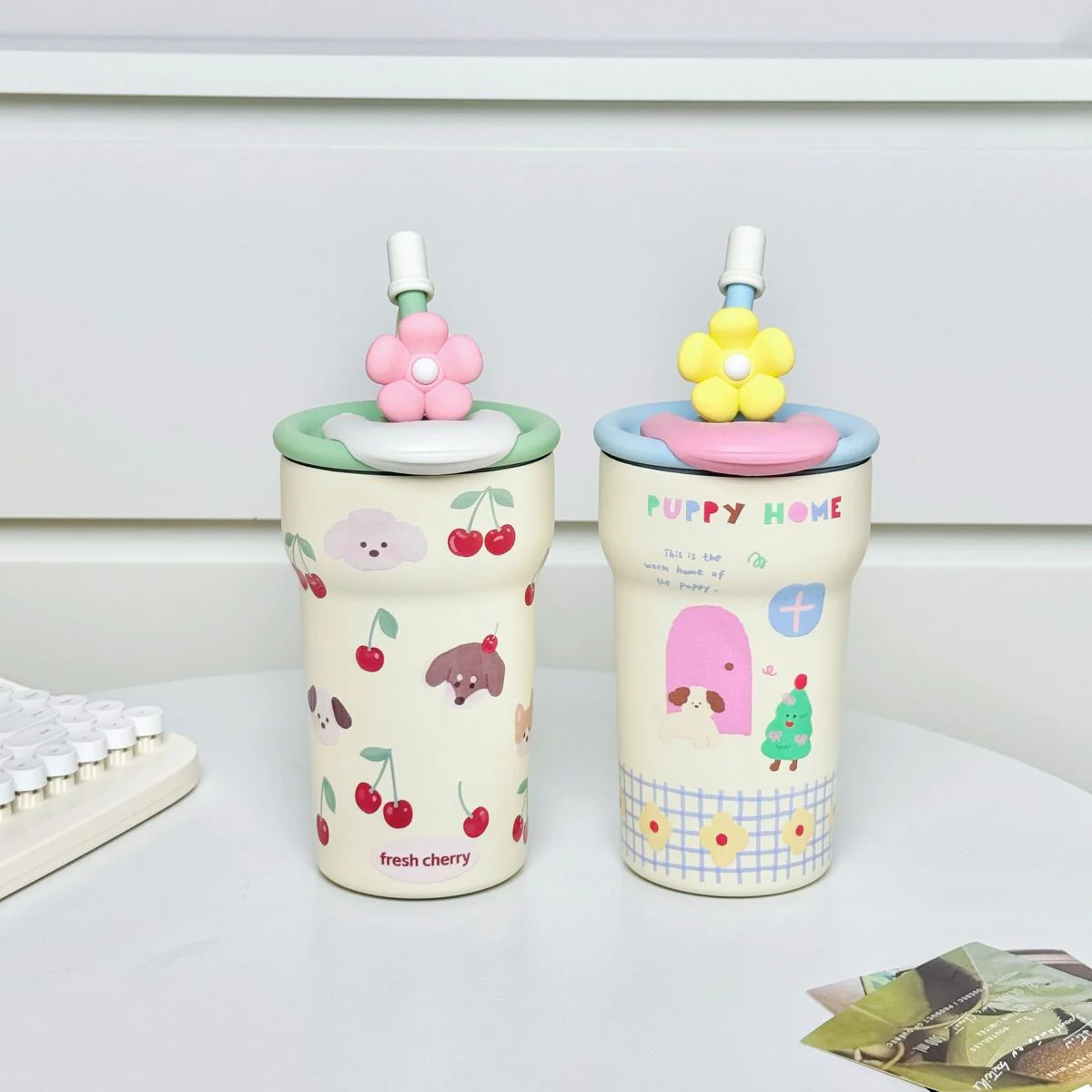 690Ml Thermal Mug With Straw