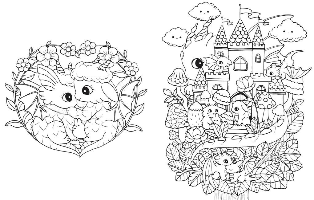 A Million Dragons: Adorable Dragons to Colour (A Million Creatures to Colour) Paperback - Image 5