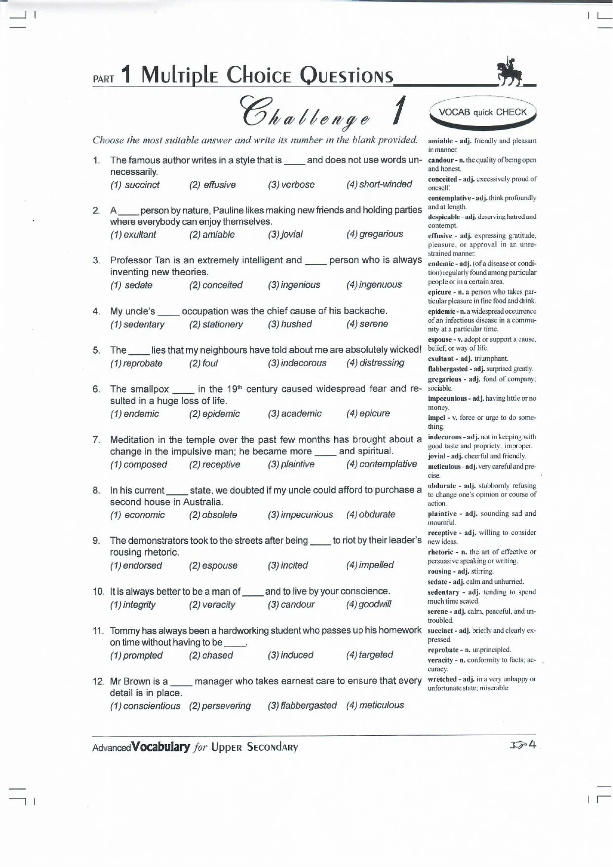 Advanced Vocabulary For Upper Secondary 2ed - Image 2
