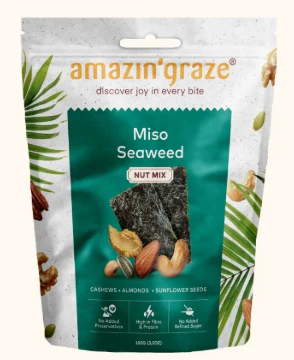 Amazin' Graze Miso Seaweed Nut Mix 100g