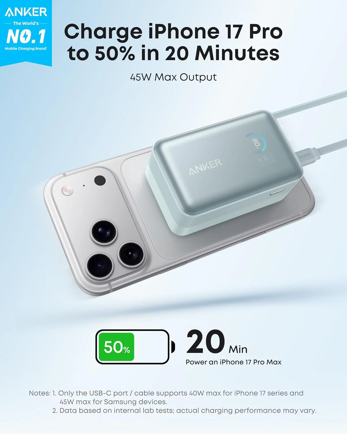 Anker Nano 10000mah Power Bank 45W (Green) - Image 3