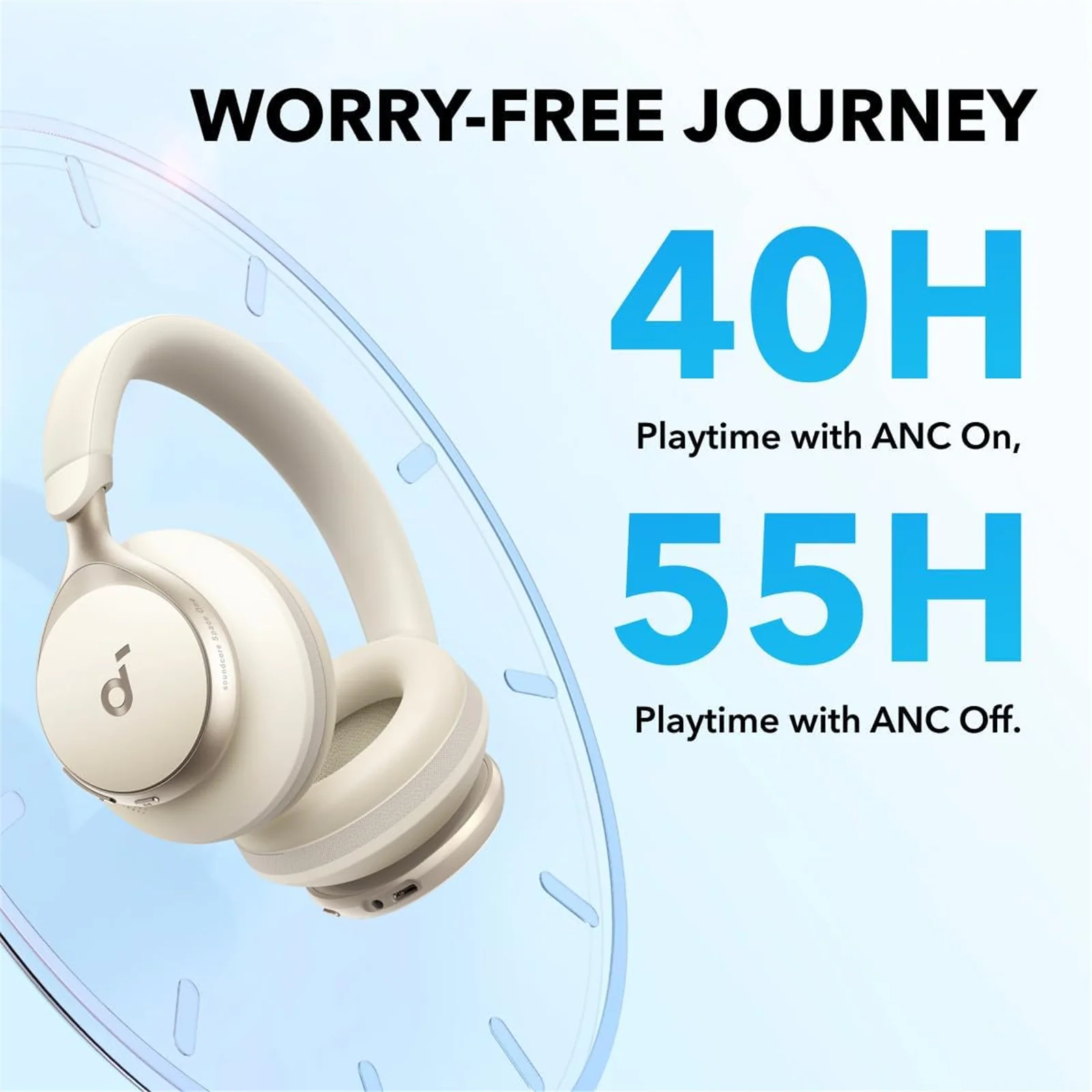 Soundcore Space One Headphone (White) - Image 4