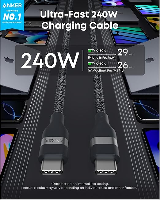 Anker USB-C to USB-C Cable 240W - 1.8m - Image 3