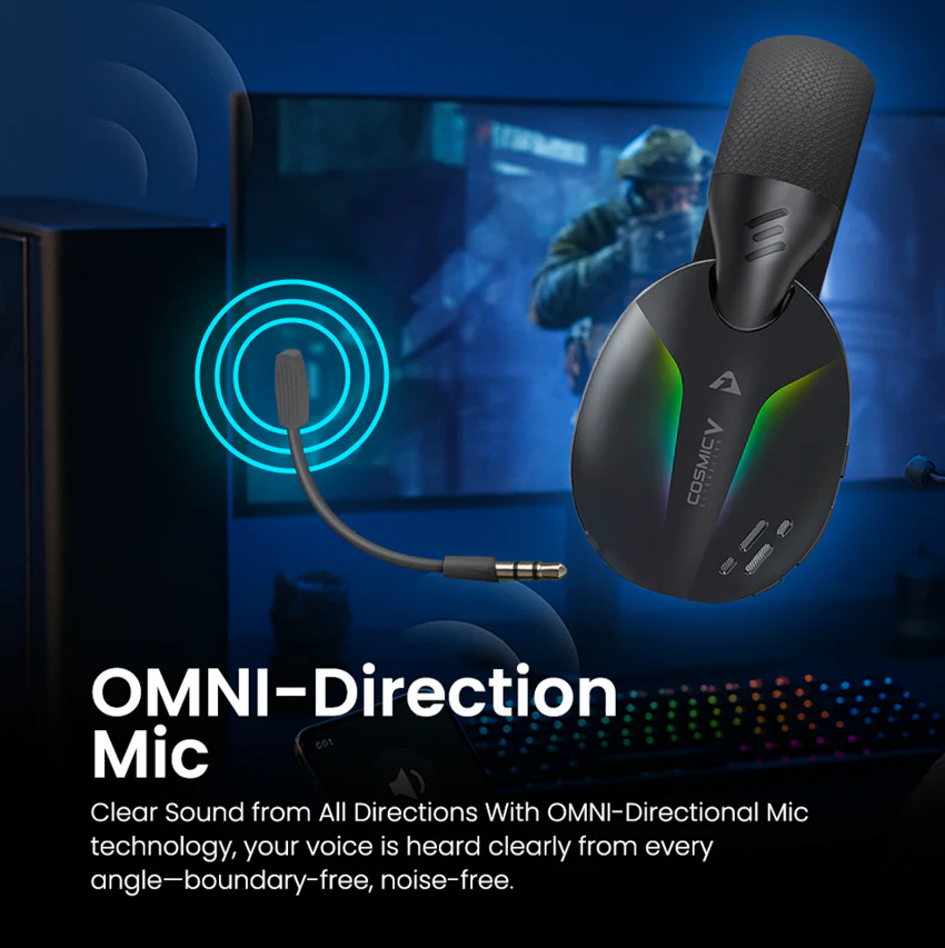 Armaggeddon Cosmic V UltraClear Wireless Gaming Headset (Ozone) - Image 4