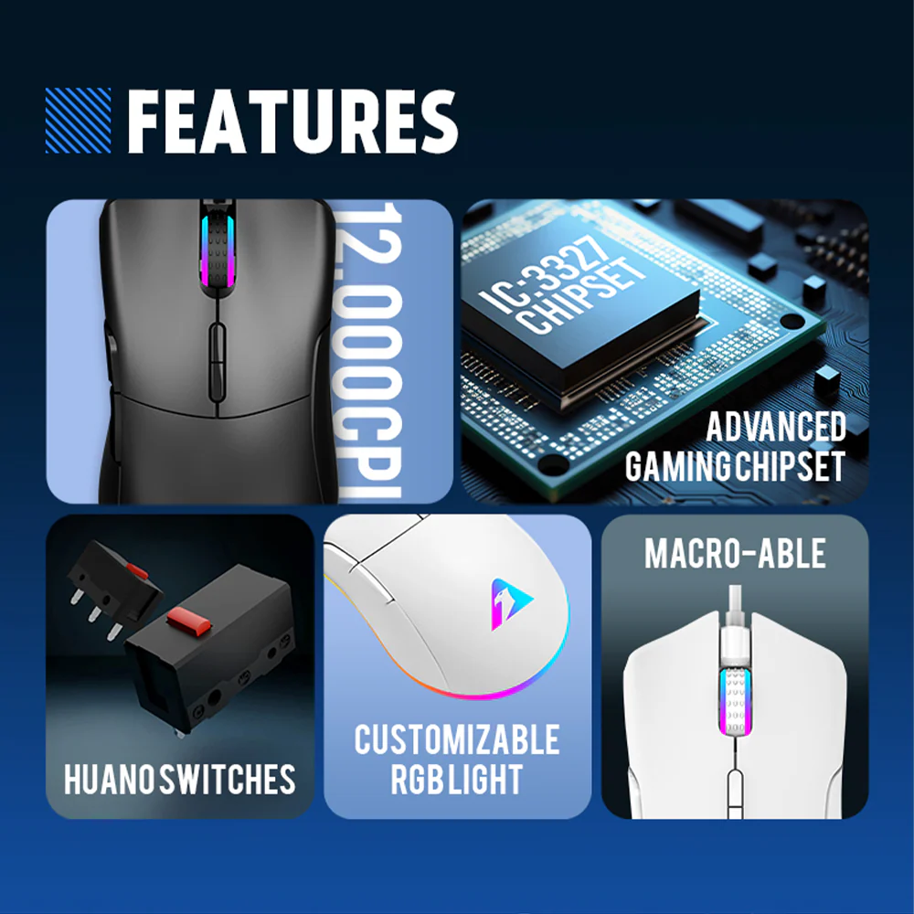 Armaggeddon Falcon V Stealth Gaming Mouse - Image 6