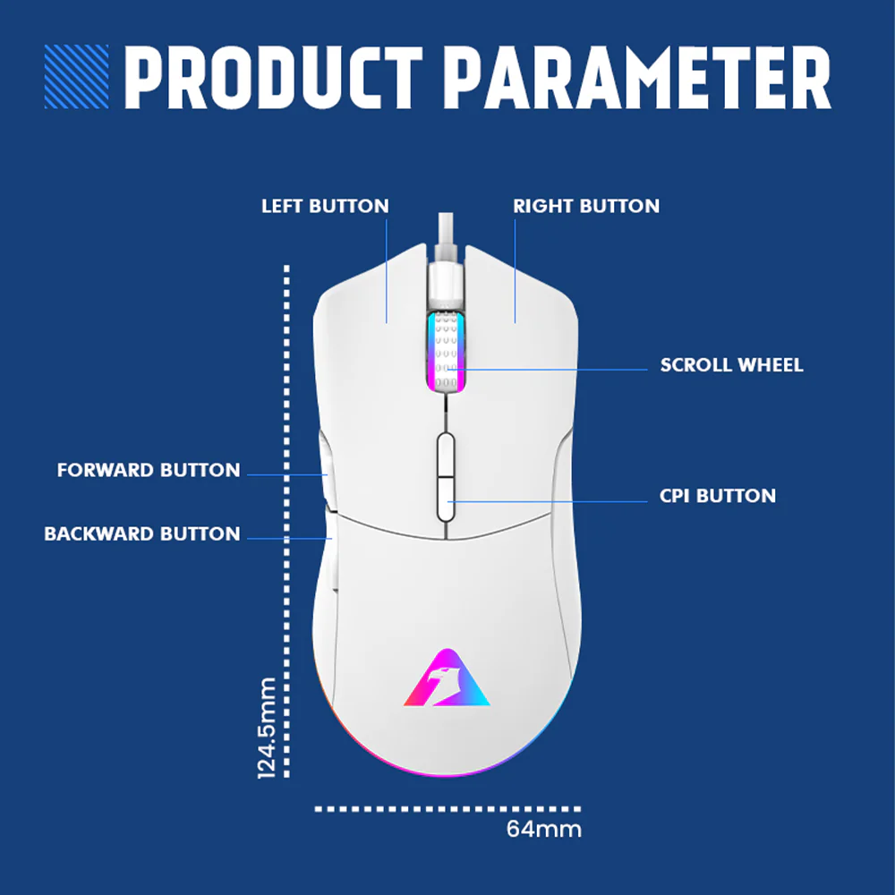 Armaggeddon Falcon V Stealth Gaming Mouse - Image 8