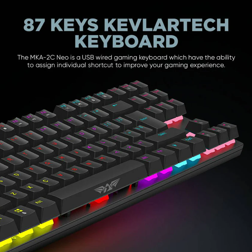 Armaggeddon MKA-2C NEO Gaming Keyboards - White (Linear) - Image 2