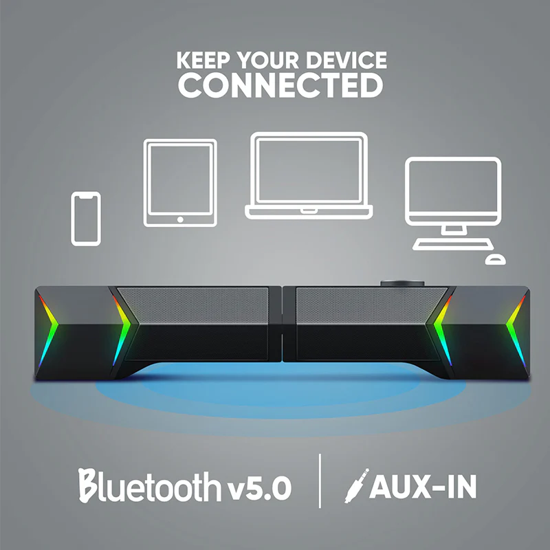 Armaggeddon X-Bar 2 RGB 2.0 Gaming Bluetooth Soundbar - Image 4