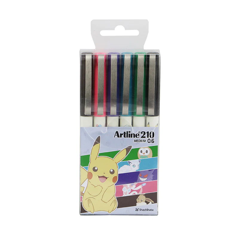 Art210 Sign Pen Pokemon 6c Set2