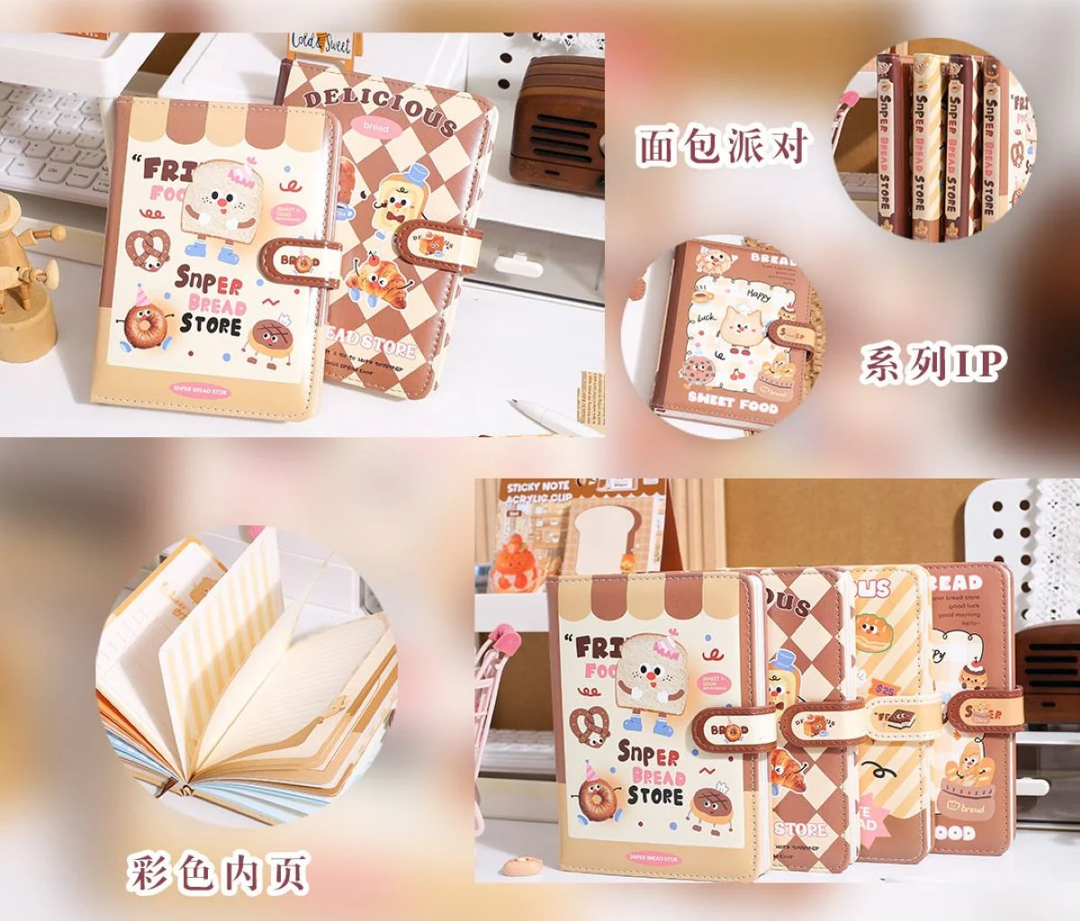 Assorted Notebook With Magnetic Bucklebread 112S - Image 2