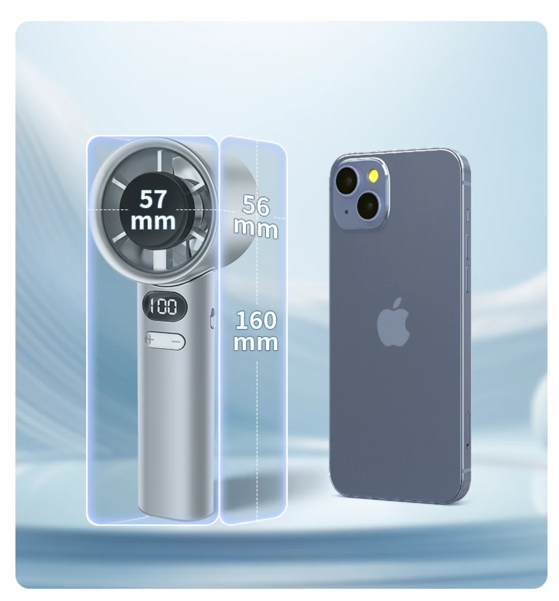 Assorted USB Rechargeable Digital Fan 120 Spd M11 - Image 5