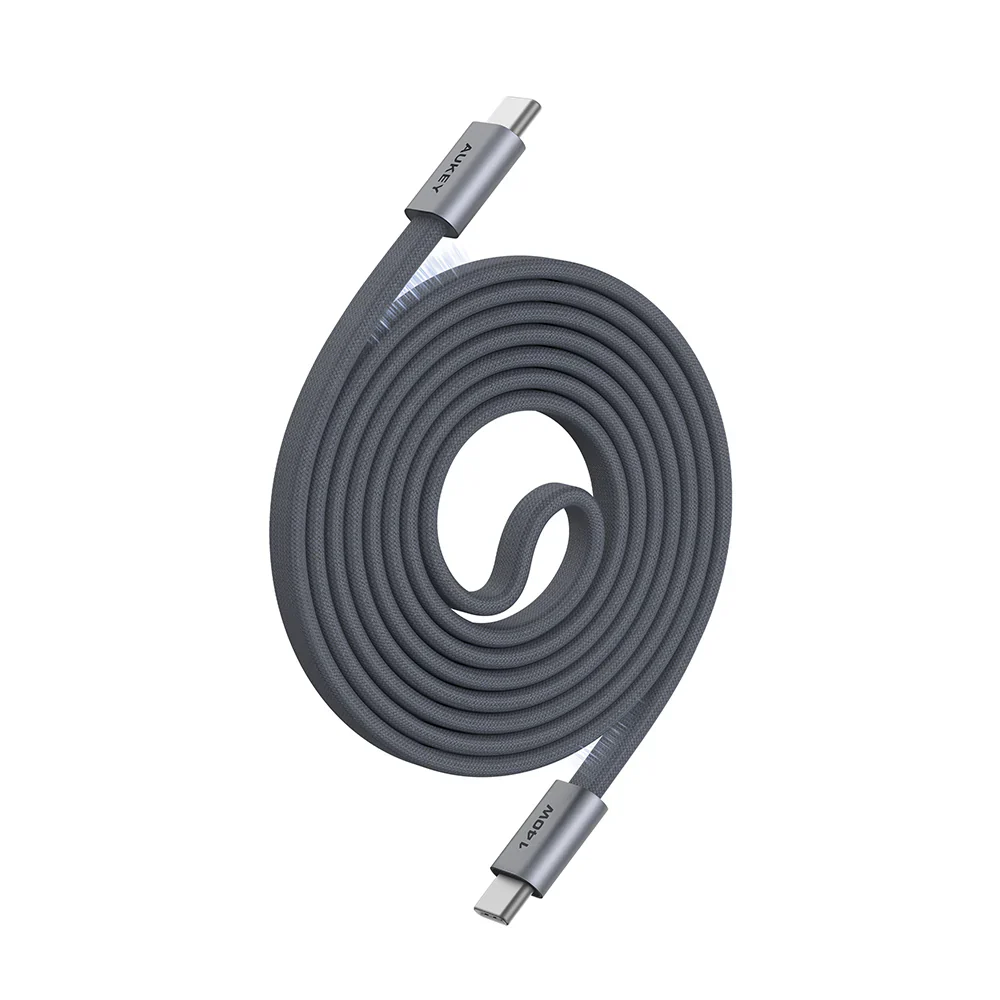 Aukey CB-DCC145 Circlet Blink 140W 1m DTY Braided USB-C to USB-C Magnetic Cable