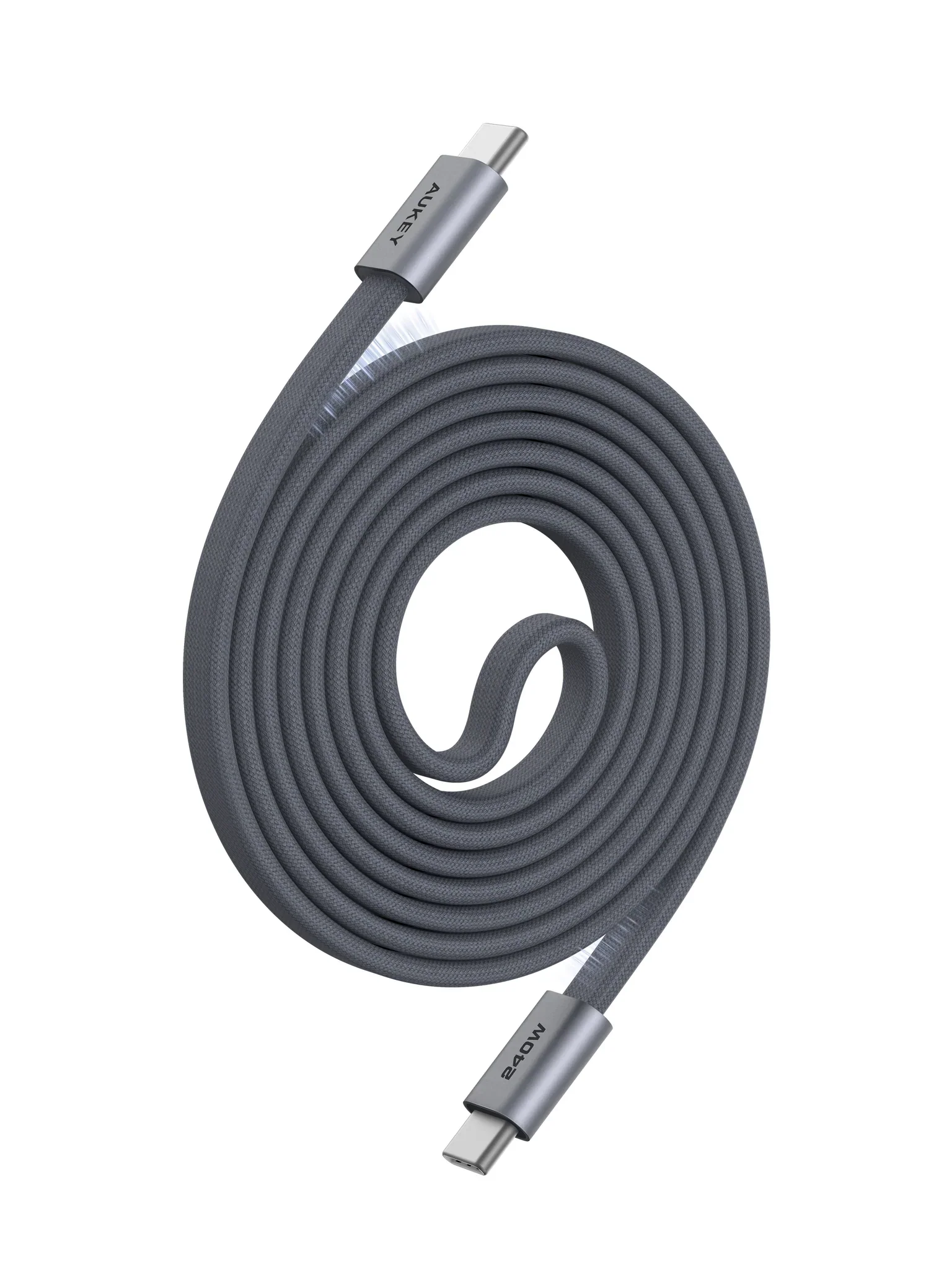 Aukey CB-DCC251 Circlet Blink 240W 1m DTY Braided USB-C to USB-C Magnetic Cable