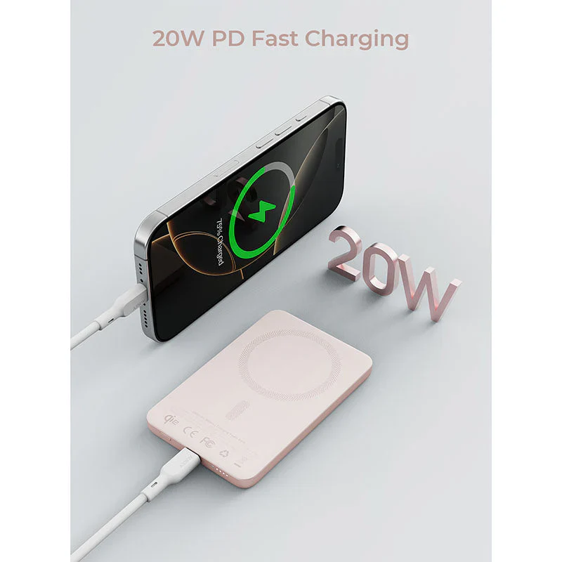 Aukey PB-MS07 MagFusion M Qi2 5000mAh Magnetic Wireless Power Bank - Image 4