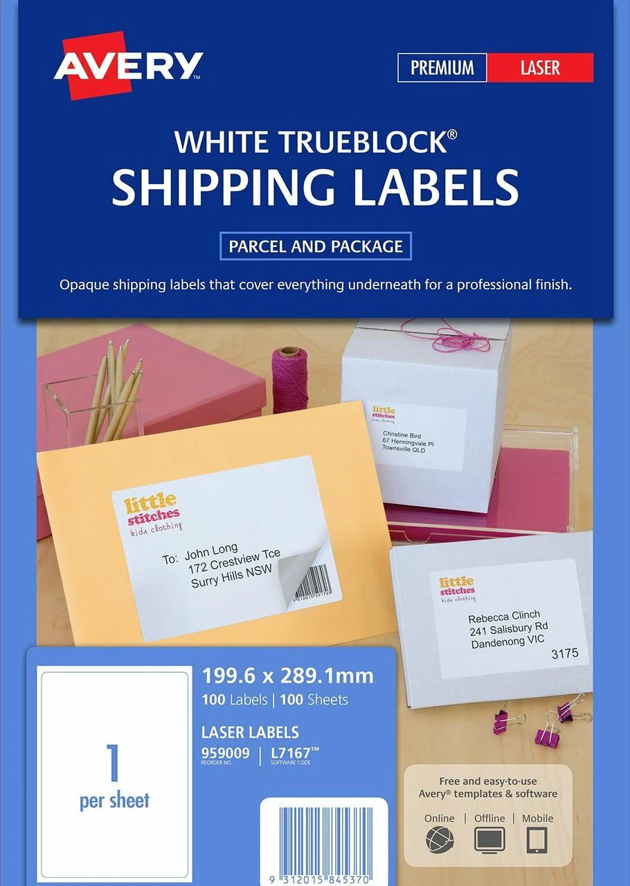 Avery L7167-100 Laser Parcel Labels (100 Sheets) - Image 3