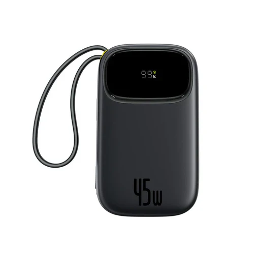 Baseus EnerFill FC31 Qpow 3 Digital Display Power Bank with Built-in USB-C + iP Cable 20000mAh 45W Cosmic Black - Image 2