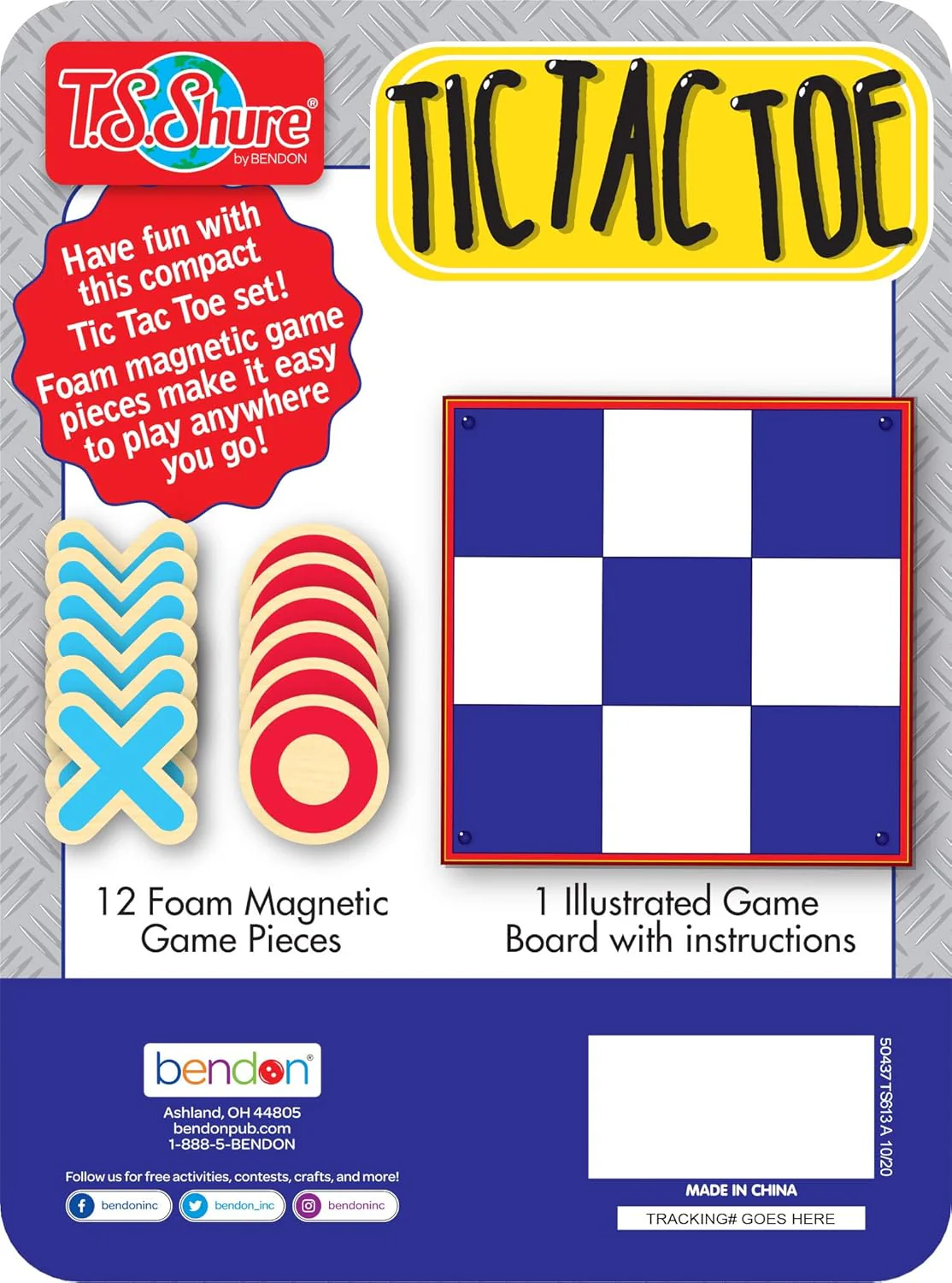 BENDON TIC TAC TOE MAGNETIC GAME TIN - Image 2