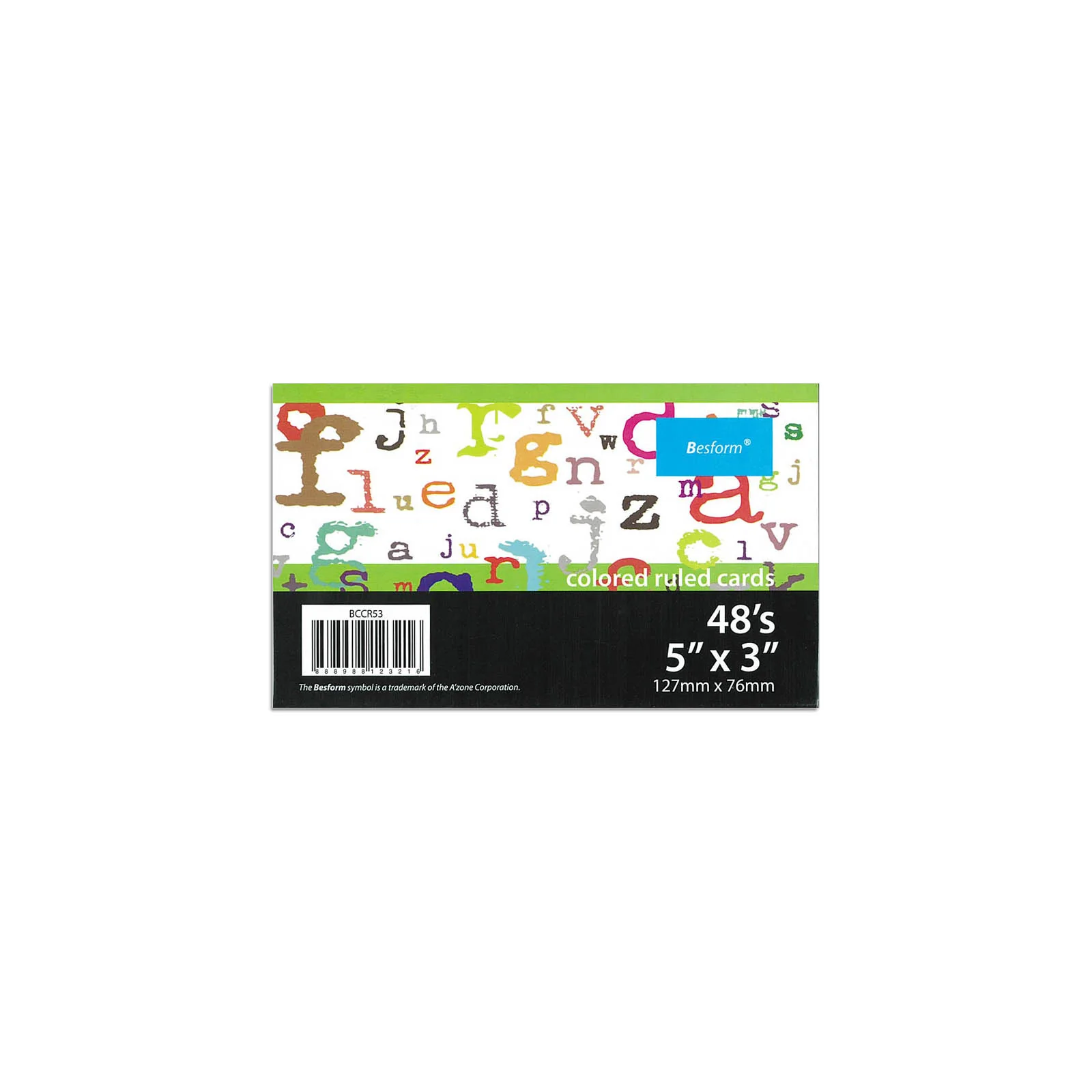 BESFORM COLORED Ruled Card