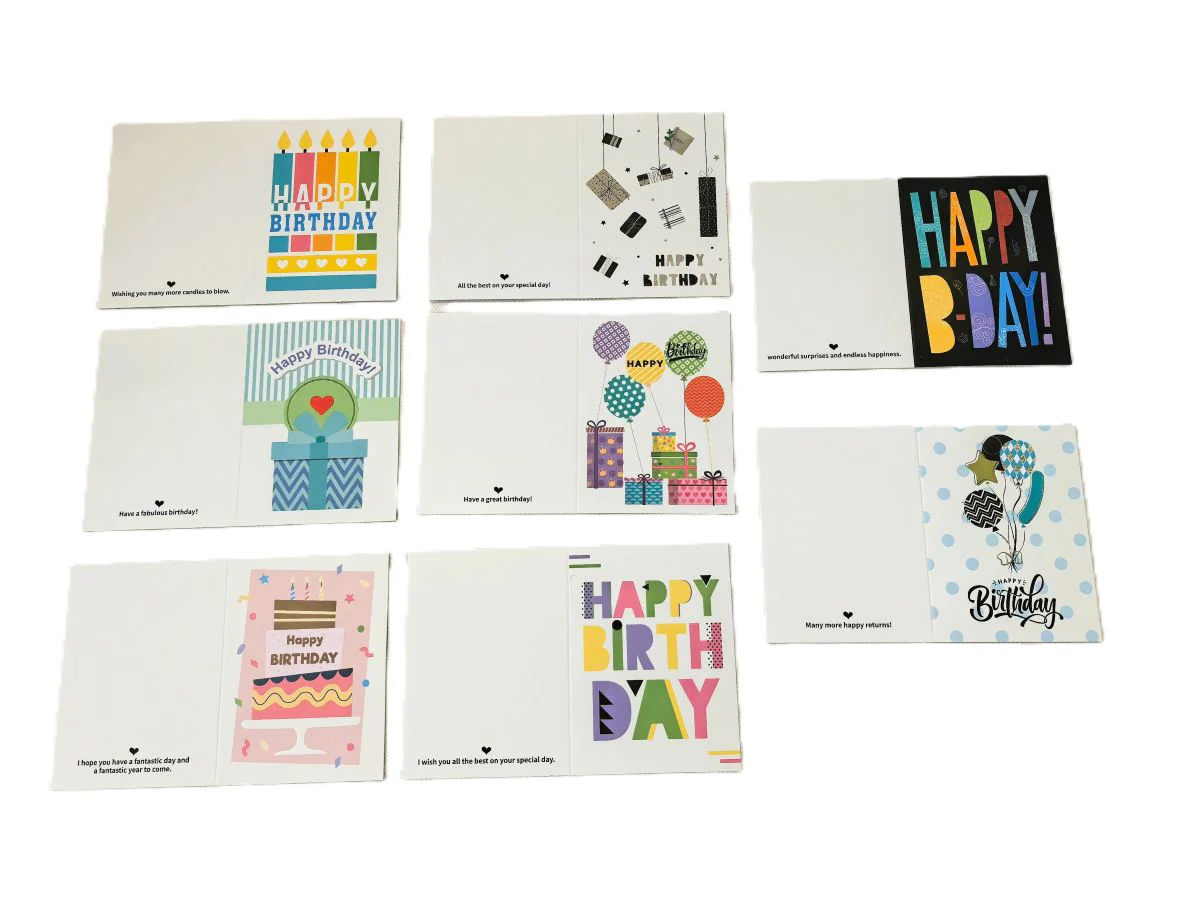 Birthday Embross Card 20P/Set