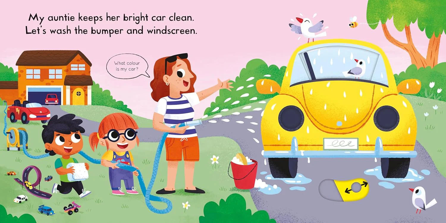 Busy Cars : A Push, Pull, Slide Book (Campbell Busy Books) Board Book – Hardcover - Image 4
