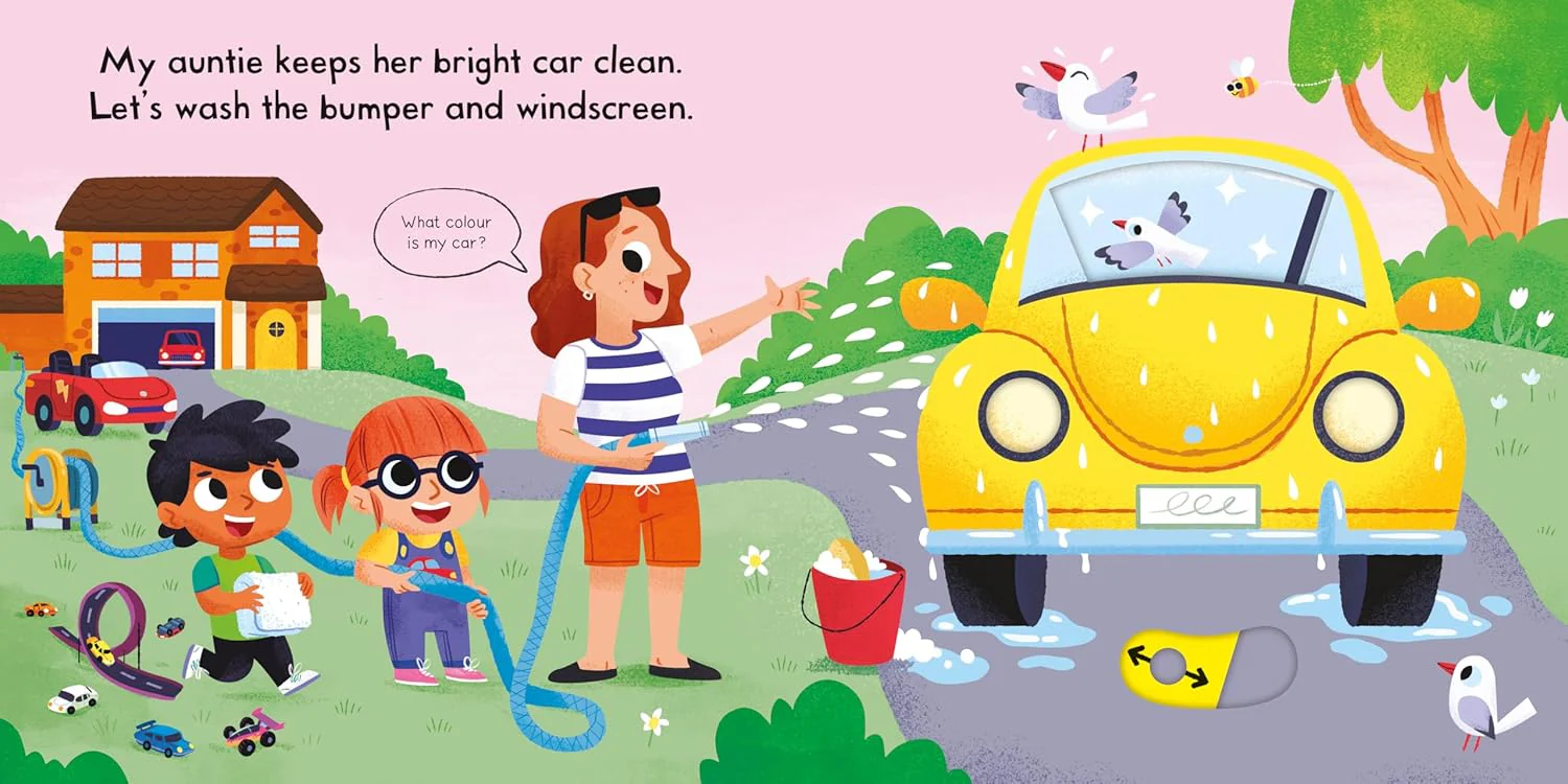 Busy Cars : A Push, Pull, Slide Book (Campbell Busy Books) Board Book – Hardcover - Image 5