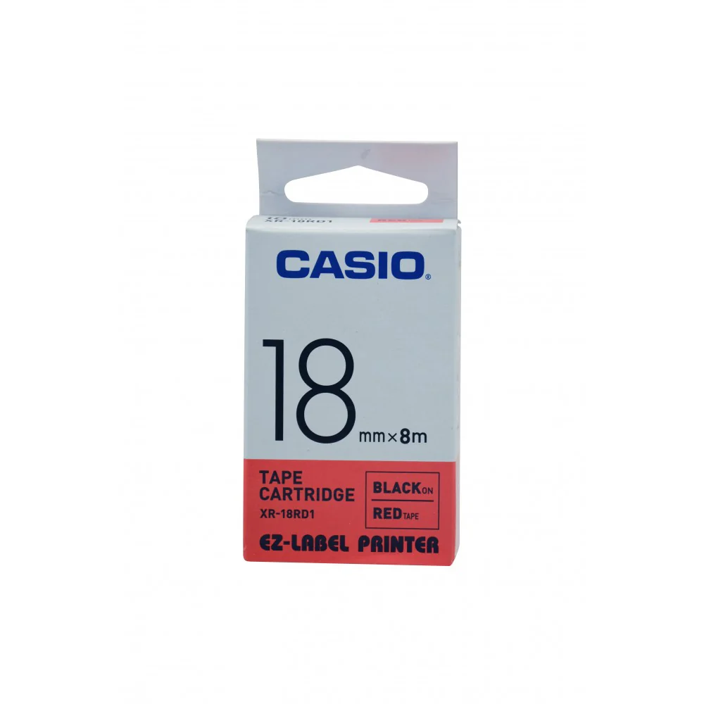 Casio Cart Tape XR-18GN1 Blk/Green 18mm - Image 4