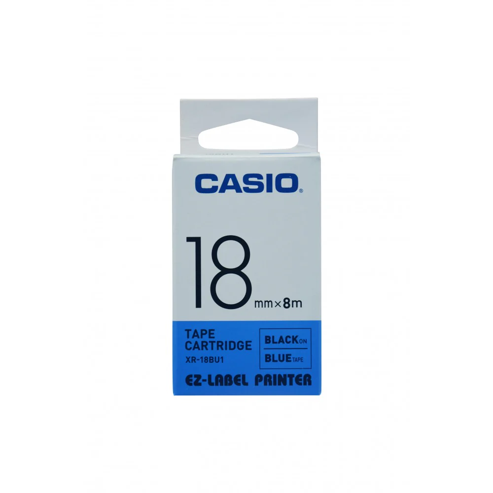 Casio Cart Tape XR-18GN1 Blk/Green 18mm - Image 6