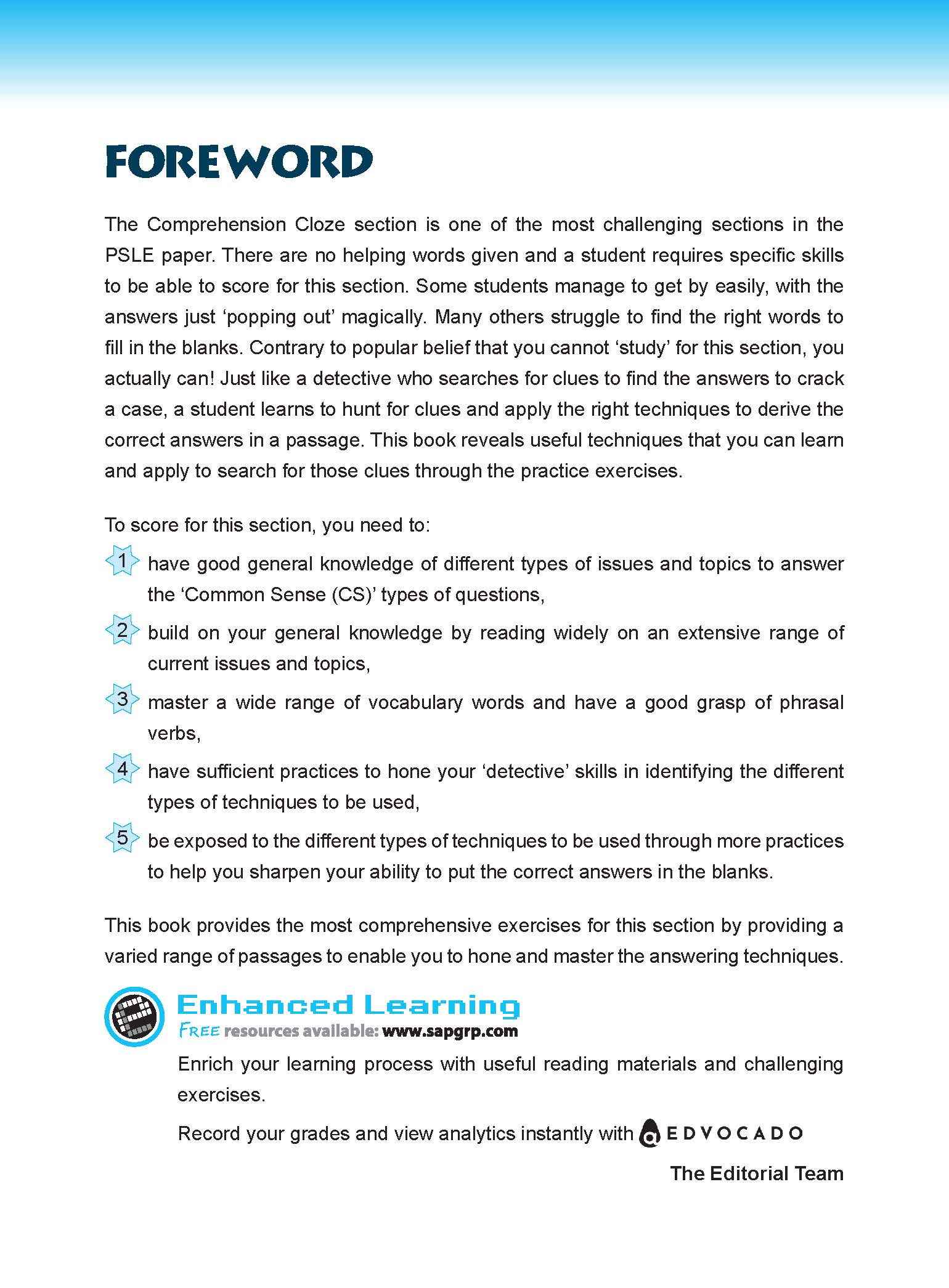 Conquer COMPREHENSION CLOZE TECHNIQUES Book 1 - Image 3