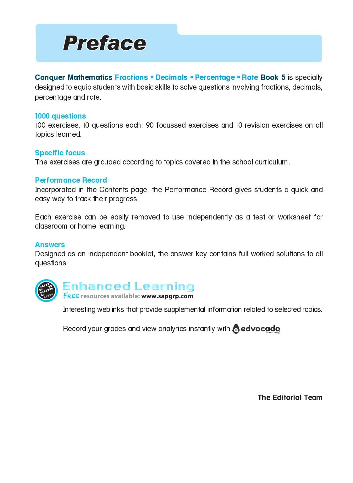 Conquer Mathematics Fractions . Decimals . Percentage . Rate Workbook 5 - Image 2