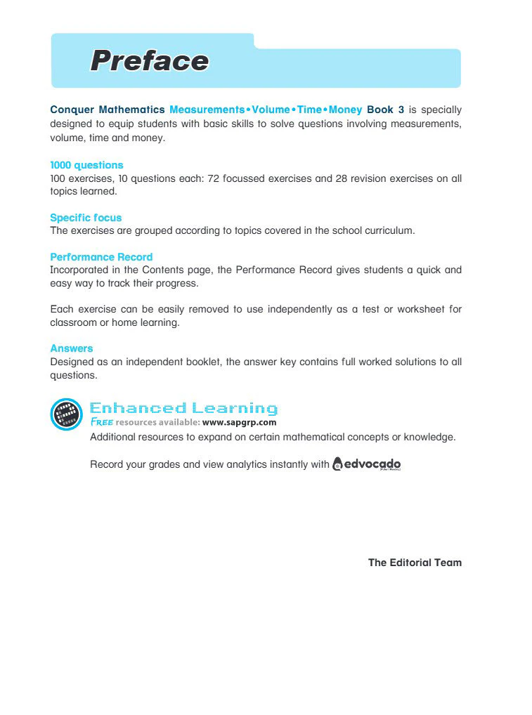Conquer Mathematics Measurements . Volume . Time . Money Workbook 3 - Image 2