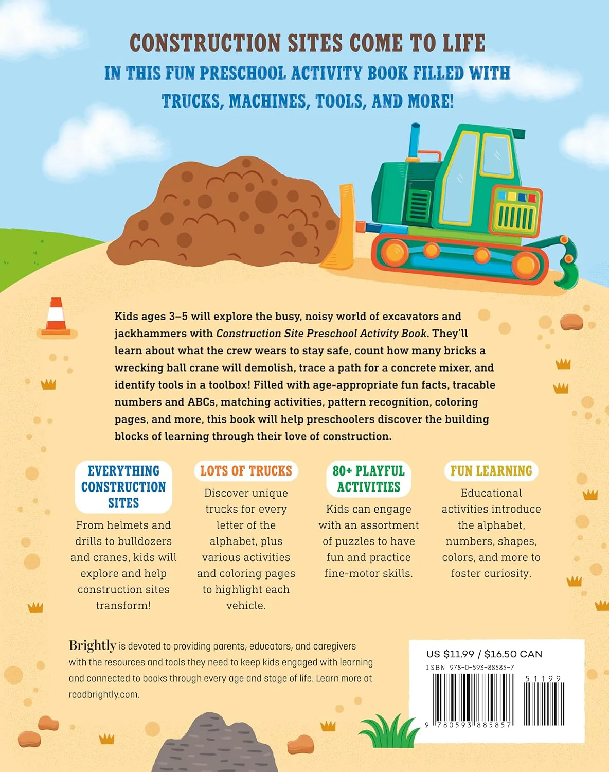 Construction Site Preschool Activity Book: Fun Learning With Trucks, Tools, And Mighty Machines (Paperback) - Image 2