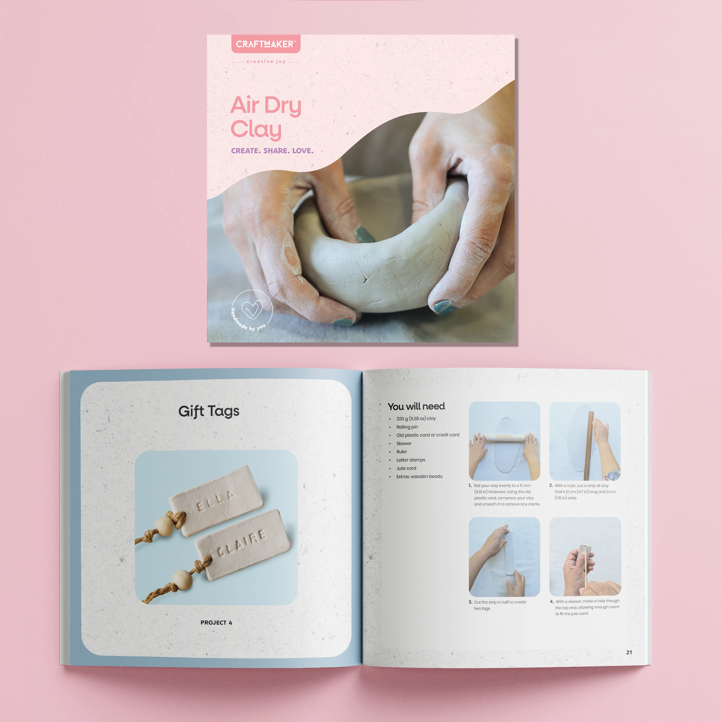 Craft Maker Air Dry Clay Decor Kit - Image 3