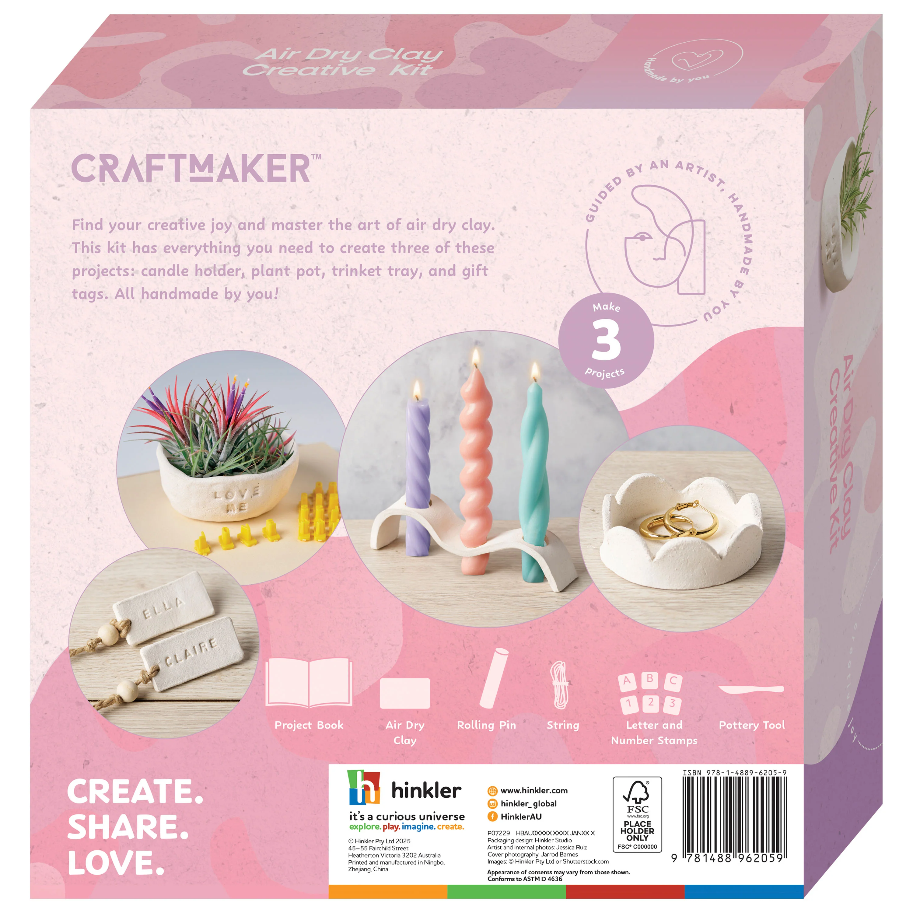Craft Maker Air Dry Clay Decor Kit - Image 5