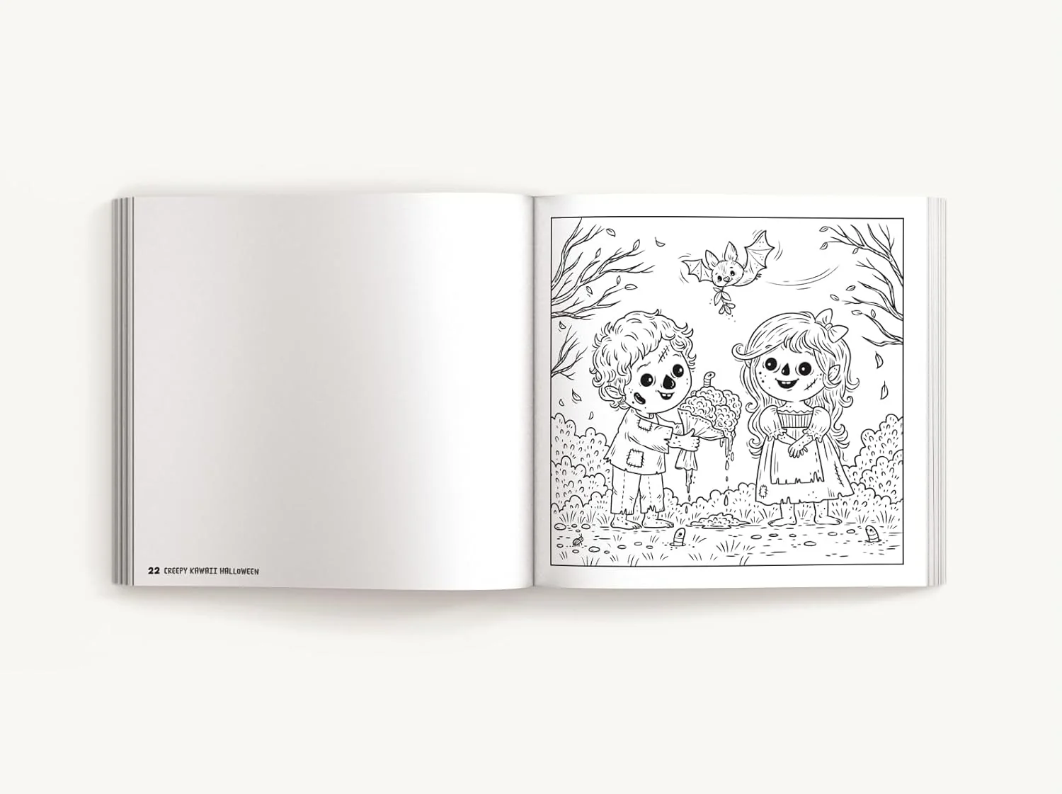Creepy Kawaii Halloween: 50 Monstrously Cute Coloring Pages - Image 4