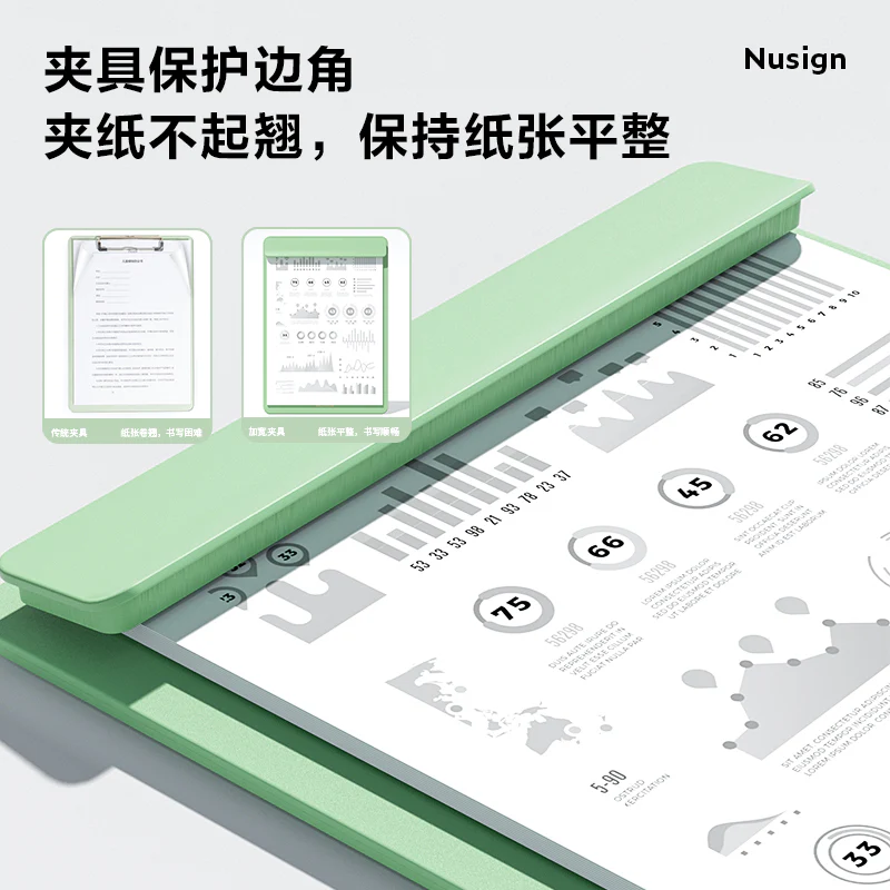DELI NUSIGN A4 PP CLIPBOARD GREEN NS501 - Image 2