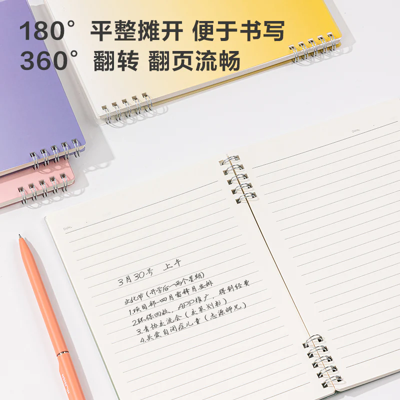 DELI NUSIGN A5 SPRAL NOTEBOOK NS372 - Image 2