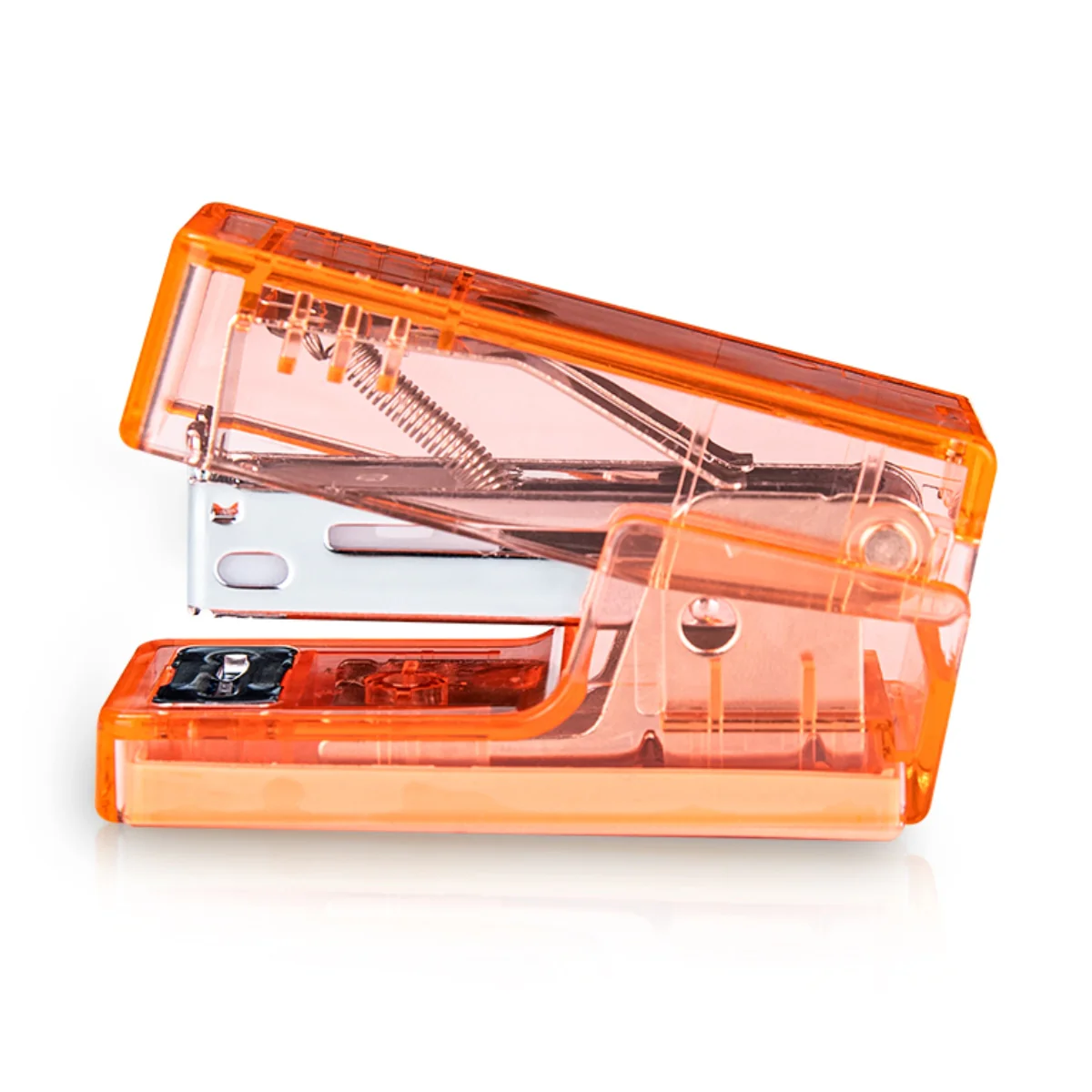 DELI NUSIGN MINI STAPLER TRANSPARENT ORANGE NS083F