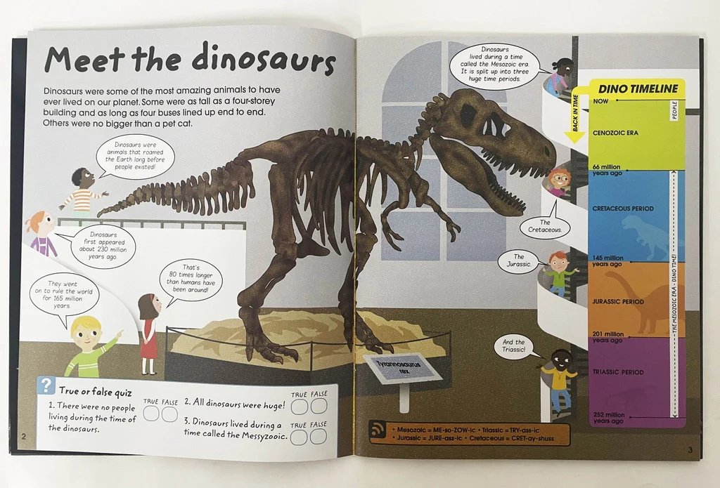 Dinosaurs Factivity Magnetic Folder & Book (With Dino Magnets & Play Board For Kids) – Novelty Book - Image 2