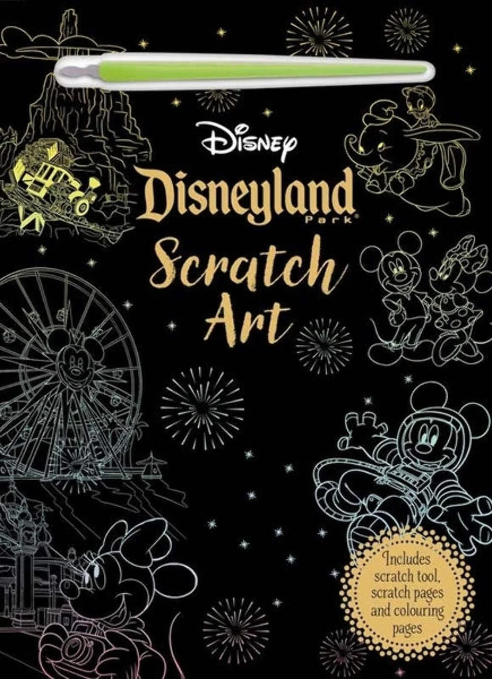 Disney: Disneyland Scratch Art (Young Adult Scratch & Colour) Paperback