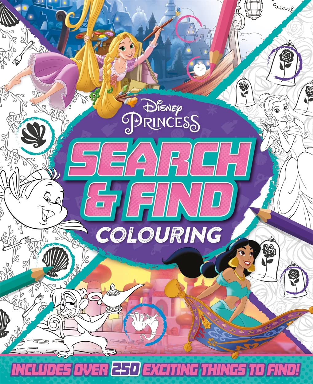 Disney Princess: Search & Find Colouring (Paperback)