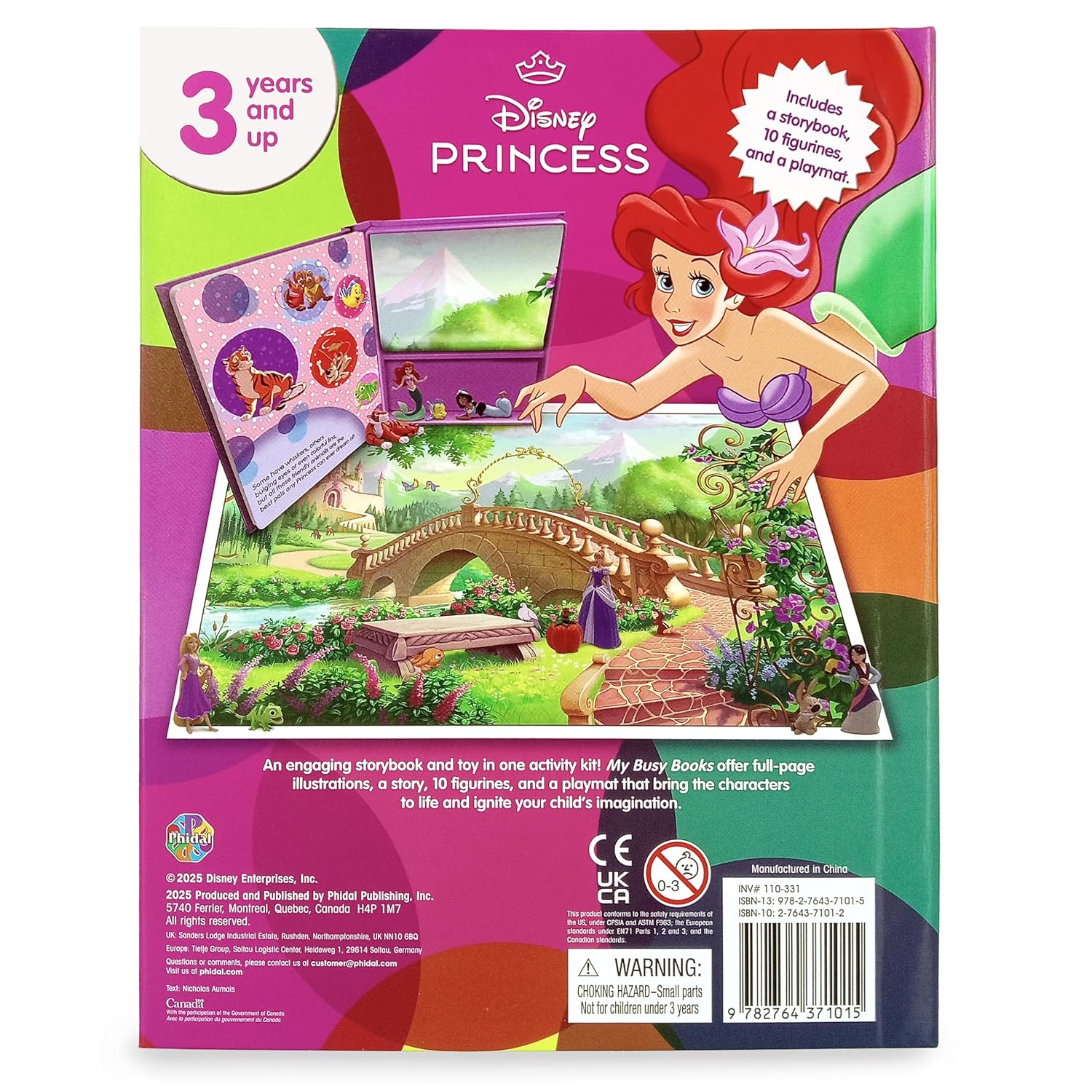 Disney Princess: With Storybook, 10 Figurines And A Playmat (My Busy Books) – Board Book - Image 2