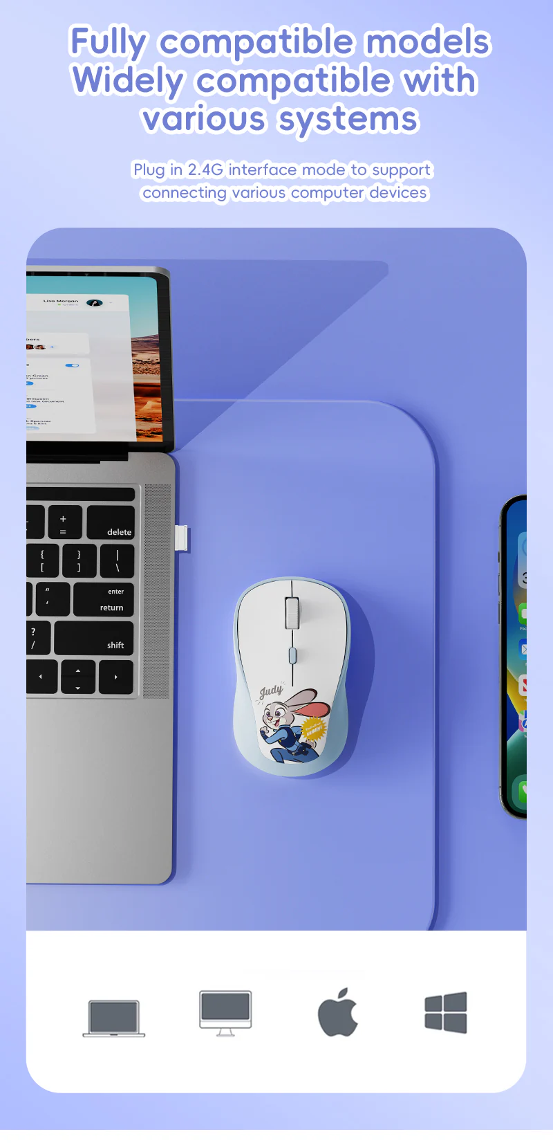 Disney QS-MS07 Wireless Mouse Judy - Image 3