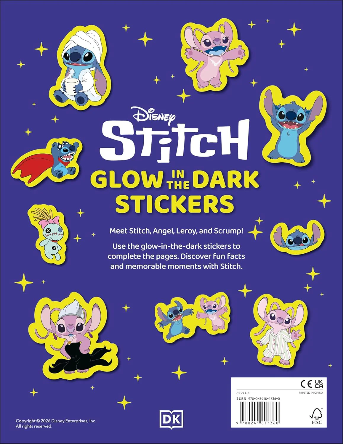 Disney Stitch Glow In The Dark Ultimate Sticker Book (Paperback) - Image 2