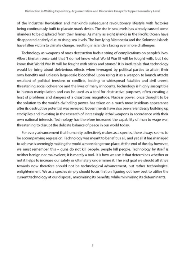 Distinction in Writing Expository, Argumentative and Discursive Essays For Upper Secondary Levels - Image 5