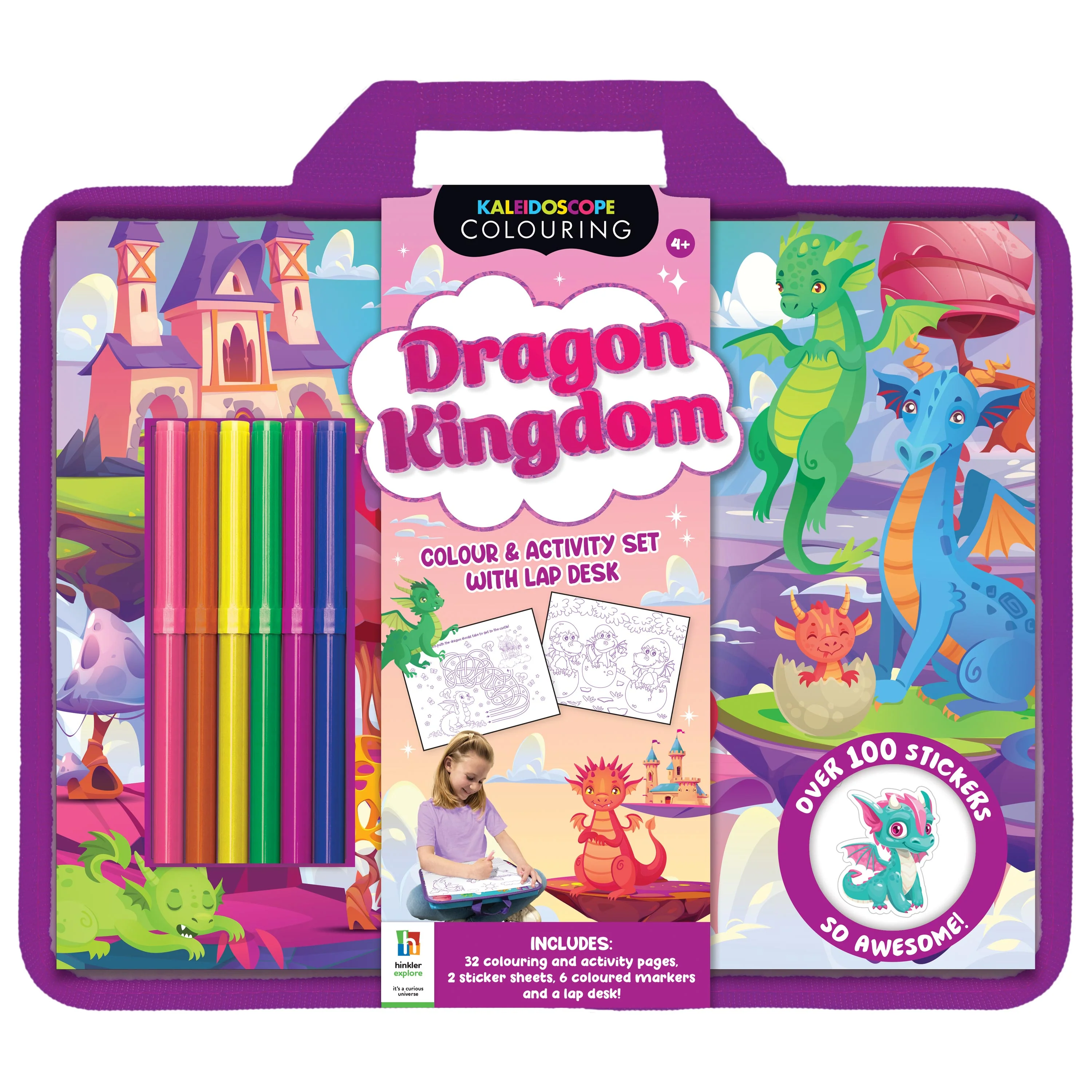 Dragon Kingdom Colouring Set With Lap De
