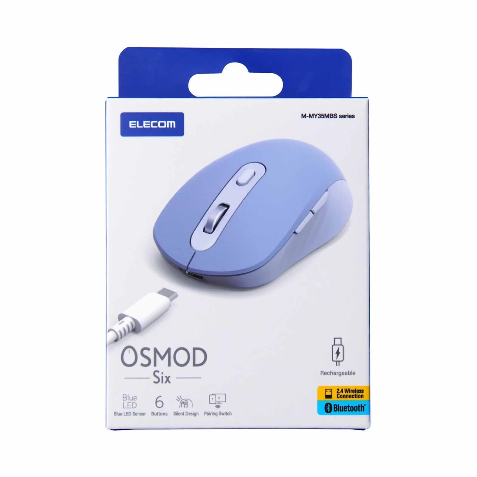 Elecom 6 Button Silent Dual Mode Bluetooth Wireless Rechargeable Mouse - Image 10